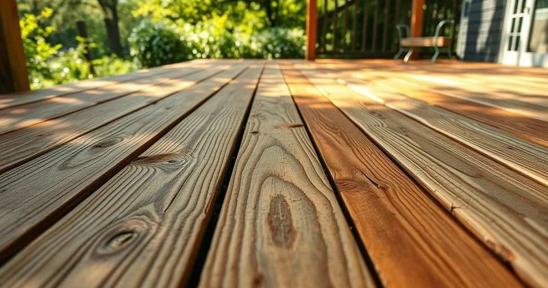 Restauração de deck de madeira